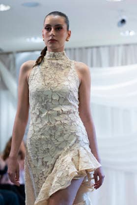 Summer Fashion Week Latam 2026 in Madrid, Spain - 6 MAY 2026. A model walks the runway at the Faride fashion show during the Summer Fashion Week Latam 2026 at the Pons Foundation . Madrid Spain Copyright: xAtilanoxGarciax xSOPAxImagesx photos17774
