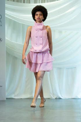 Summer Fashion Week Latam 2026 in Madrid, Spain - 6 MAY 2026. A model walks the runway at the Faride fashion show during the Summer Fashion Week Latam 2026 at the Pons Foundation . Madrid Spain Copyright: xAtilanoxGarciax xSOPAxImagesx photos17775