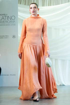 Summer Fashion Week Latam 2026 in Madrid, Spain - 6 MAY 2026. A model walks the runway at the Faride fashion show during the Summer Fashion Week Latam 2026 at the Pons Foundation . Madrid Spain Copyright: xAtilanoxGarciax xSOPAxImagesx photos17787