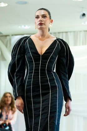 Summer Fashion Week Latam 2026 in Madrid, Spain - 6 MAY 2026. A model walks the runway at the Faride fashion show during the Summer Fashion Week Latam 2026 at the Pons Foundation. Faride f Madrid Spain Copyright: xAtilanoxGarciax xSOPAxImagesx photos17802