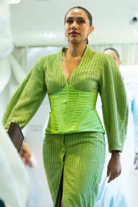 Summer Fashion Week Latam 2026 in Madrid, Spain - 6 MAY 2026. A model walks the runway at the Faride fashion show during the Summer Fashion Week Latam 2026 at the Pons Foundation. Madrid Spain Copyright: xAtilanoxGarciax xSOPAxImagesx photos17803