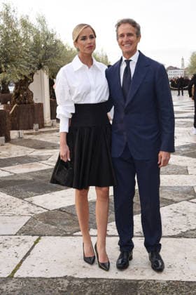 Venice, Pinault Foundation gala dinner on San Giorgio Island, pictured: Gloria Tonon, Alessandro Benetton  Copyright: xFRANCESCAxVIECELIx xipa-agency.netx xFrancescaxViecelix IPA_Agency_IPA74479793