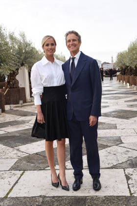 Venice, Pinault Foundation gala dinner on San Giorgio Island, pictured: Gloria Tonon, Alessandro Benetton  Copyright: xFRANCESCAxVIECELIx xipa-agency.netx xFrancescaxViecelix IPA_Agency_IPA74479794