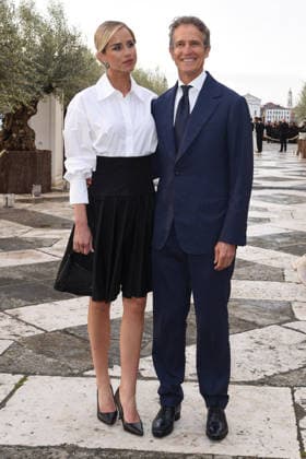 Venice, Pinault Foundation gala dinner on San Giorgio Island, pictured: Gloria Tonon, Alessandro Benetton  Copyright: xFRANCESCAxVIECELIx xipa-agency.netx xFrancescaxViecelix IPA_Agency_IPA74479795