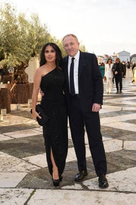 Venice, Pinault Foundation gala dinner on the island of San Giorgio, pictured: Salma Hayek and François-Henri Pinault  Copyright: xFRANCESCAxVIECELIx xipa-agency.netx xFrancescaxViecelix IPA_Agency_IPA74479799