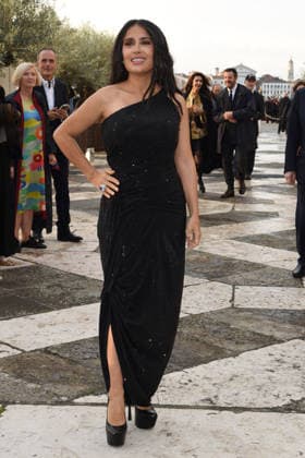 Venice, Pinault Foundation gala dinner on San Giorgio Island, pictured: Salma Hayek  Copyright: xFRANCESCAxVIECELIx xipa-agency.netx xFrancescaxViecelix IPA_Agency_IPA74479804