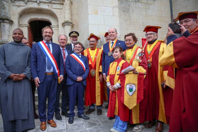 Prince Albert II Visit To Montresor S.A.S. Prince Albert II of Monaco visits Montrésor, Indre-et-Loire, France on May 6, 2026, following the footsteps of one of his ancestors, Imbert de Batarnay (1438-1523). Welcomed by the prefect of Indre-et-Loire and Frédéric Gaultier, mayor of Montrésor, the Sovereign Prince visited the collegiate church where Imbert de Batarnay rests before touring the château and addressing the local population gathered in the park. Photo by Pascal Avenet ABACAPRESS.COM Montresor Indre-et-Loire (37) France  Copyright: xAvenetxPascal ABACAx