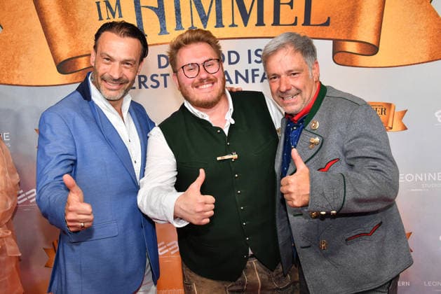 Manfred Stecher, Kay Simon und Christian Swoboda bei der Ein Münchner im Himmel - Der Tod ist erst der Anfang Kino Premiere am 6.05.2026 in München Ein Muenchner im Himmel Filmpremiere in Muenchen