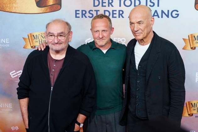 Sigi Zimmerschied, Maximilian Brückner und Heiner Lauterbach bei der Premiere des Kinofilms Ein Münchner im Himmel - Der Tod ist erst der Anfang im Mathäser Filmpalast. München, 06.05.2026