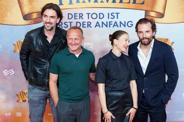 Max Wiedemann, Maximilian Brückner, Hannah Herzsprung und Quirin Berg bei der Premiere des Kinofilms Ein Münchner im Himmel - Der Tod ist erst der Anfang im Mathäser Filmpalast. München, 06.05.2026