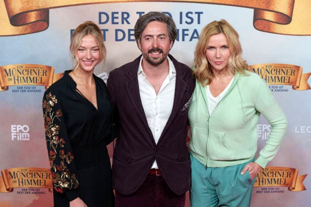 Lilly Krug, David Dietl und Veronica Ferres bei der Premiere des Kinofilms Ein Münchner im Himmel - Der Tod ist erst der Anfang im Mathäser Filmpalast. München, 06.05.2026