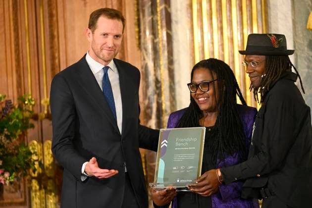 King Philippe And Queen Mathilde Present The Africa Prize BRUSSELS, BELGIUM - MAY 07 : Dr. Dixon Chibanda and Esther Tumbare receive the King Baudouin Foundation Prize during the ceremony for the Africa prize on May 07, 2026 in Brussels, Belgium, 07 05 2026 Brussels Belgium  Copyright: xPhilipxReynaersx