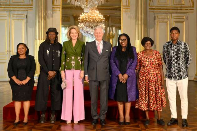 King Philippe And Queen Mathilde Present The Africa Prize BRUSSELS, BELGIUM - MAY 07 : King Philippe of Belgium; Queen Mathilde of Belgium pictured with Dr. Dixon Chibanda and Esther Tumbare who received the King Baudouin Foundation Prize during the ceremony for the Africa prize on May 07, 2026 in Brussels, Belgium, 07 05 2026 Brussels Belgium  Copyright: xPhilipxReynaersx