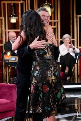 May 7, 2026, Milan, Rome, Italy: Willem Dafoe and Geppi Cucciari on the TV show Splendida Cornice on Rai 3, Milan, May 7, 2026. Milan Italy  - ZUMAa289 20260507_zia_a289_340 Copyright: xMaxx xAgfx