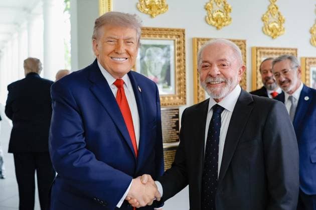 US President Trump meets with Brazilian President Lula da Silva at the White House WASHINGTON, D.C., UNITED STATES - MAY 7: (----EDITORIAL USE ONLY - MANDATORY CREDIT - BRAZILIAN GOVERNMENT RICARDO STUCKERT HANDOUT - NO MARKETING NO ADVERTISING CAMPAIGNS - DISTRIBUTED AS A SERVICE TO CLIENTS----) Brazilian President Luiz Inacio Lula da Silva (R) meets with U.S. President Donald Trump (L) at the White House in Washington, D.C., United States on May 7, 2026. Brazilian Government Ricardo Stuckert Handout Anadolu Washington DC United States. Editorial use only. Please get in touch for any other usage.  Copyright: x2026xAnadoluxBrazilianxGovernmentx xRicardoxStuckertx xHandoutx