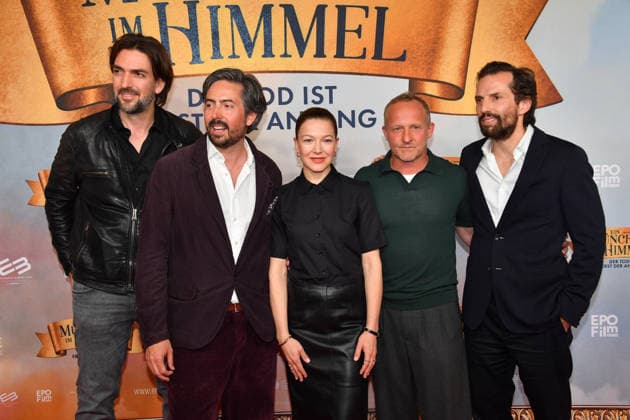 Max Wiedemann, David Dietl, Hannah Herzsprung, Maximilian Brückner, Hannah Herzsprung und Quirin Berg Premiere Ein Münchner im Himmel - Der Tod ist erst der Anfang Kinofilm Mathäser Filmpalast München 06. Mai 2026