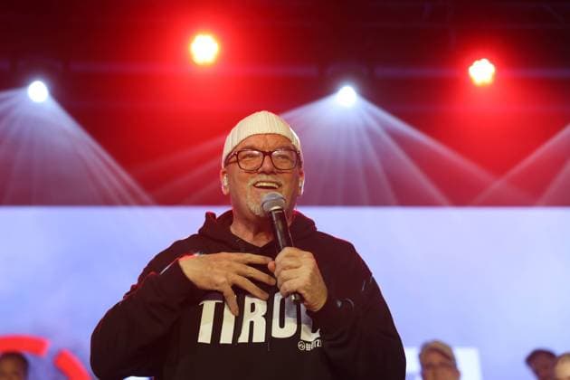 07.05.2026, Aspach, GER, Unterwegs in Deutschland, Releasekonzert, Konzert, Bergwerk, Gerry Friedle, DJ-ÖTZI, im Bild DJ-Ötzi, Gerry Friedle, DJ- Oetzi, Ötzi, PRESSEFOTO Scharinger - Photoredit D. Scharinger *** 07 05 2026, Aspach, GER, On the road in Germany, release concert, concert, mine, Gerry Friedle, DJ ÖTZI, in the picture DJ Ötzi, Gerry Friedle, DJ Oetzi, Ötzi, PRESS PHOTO Scharinger Photoredit D Scharinger