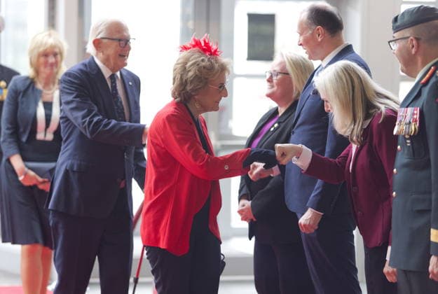 May 7, 2026, Ottawa, On, Canada: Princess Margriet of the Netherlands and her husband Pieter van Vollenhoven arrive at the Canadian War Museum in Ottawa, Thursday, May 7, 2026. Ottawa Canada  - ZUMAc35_ 20260507_zaf_c35_098 Copyright: xPatrickxDoylex