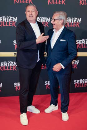 Joachim Llambi und Jan Hofer bei der Premiere von Serienkiller - Die True Crime Ausstellung in der Oskar-Jäger-Straße 99. Köln, 07.05.2026