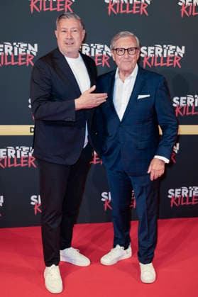 Joachim Llambi und Jan Hofer bei der Premiere von Serienkiller - Die True Crime Ausstellung in der Oskar-Jäger-Straße 99. Köln, 07.05.2026