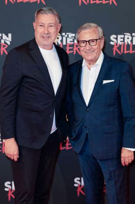 Joachim Llambi und Jan Hofer bei der Premiere von Serienkiller - Die True Crime Ausstellung in der Oskar-Jäger-Straße 99. Köln, 07.05.2026