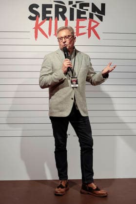 Carsten Schütte bei der Premiere von Serienkiller - Die True Crime Ausstellung in der Oskar-Jäger-Straße 99. Köln, 07.05.2026