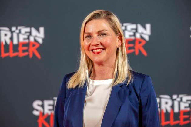 ABB SERIENKILLER- Alexsandra Bechtel Moderatorin zu Gast bei der Eroeffnung der True Crime Ausstellung Serien Killer am 07.05.2026 in Köln Ehrenfeld NRW Deutschland