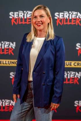 ABB SERIENKILLER- Alexsandra Bechtel Moderatorin zu Gast bei der Eroeffnung der True Crime Ausstellung Serien Killer am 07.05.2026 in Köln Ehrenfeld NRW Deutschland