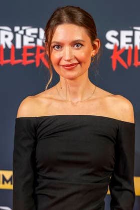 ABB SERIENKILLER- Amrei Haardt Schauspielerin zu Gast bei der Eroeffnung der True Crime Ausstellung Serien Killer am 07.05.2026 in Köln Ehrenfeld NRW Deutschland