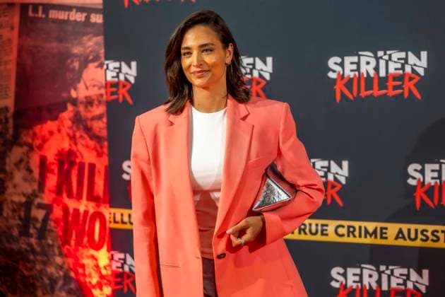 ABB SERIENKILLER- Amira Aly Moderatorin zu Gast bei der Eroeffnung der True Crime Ausstellung Serien Killer am 07.05.2026 in Köln Ehrenfeld NRW Deutschland