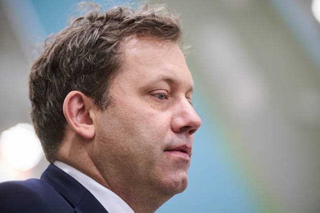 May 8, 2026, Toronto, On, Canada: German Vice-Chancellor and Federal Minister of Finance Lars Klingbeil looks on during a tour of Bombardier s aircraft assembly centre in Mississauga, Ont., on Friday, May 8, 2026. Toronto Canada  - ZUMAc35_ 20260508_zaf_c35_042 Copyright: xSammyxKoganx
