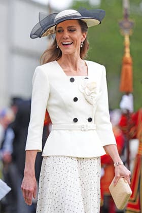 The Prince and Princess of Wales attend a Garden Party The Prince and Princess of Wales attend a Garden Party to celebrate frontline workers from across the United Kingdom, at Buckingham Palace, London, UK, on the 8th May 2026. Picture by Aaron Chown WPA-Pool London Buckingham Palace London United Kingdom  WHA-0817