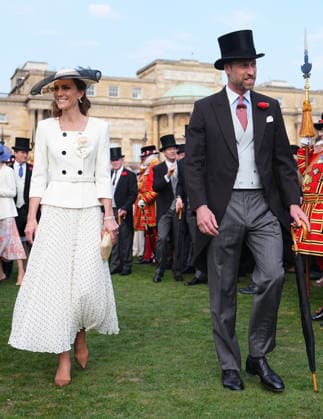 The Prince and Princess of Wales attend a Garden Party The Prince and Princess of Wales attend a Garden Party to celebrate frontline workers from across the United Kingdom, at Buckingham Palace, London, UK, on the 8th May 2026. Picture by Aaron Chown WPA-Pool London Buckingham Palace London United Kingdom  WHA-0817