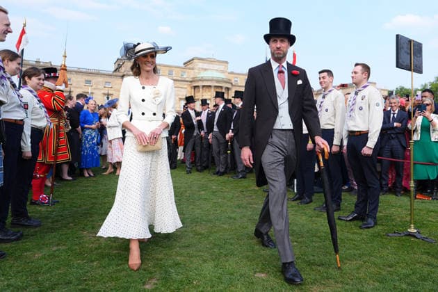 The Prince and Princess of Wales attend a Garden Party The Prince and Princess of Wales attend a Garden Party to celebrate frontline workers from across the United Kingdom, at Buckingham Palace, London, UK, on the 8th May 2026. Picture by Aaron Chown WPA-Pool London Buckingham Palace London United Kingdom  WHA-0817
