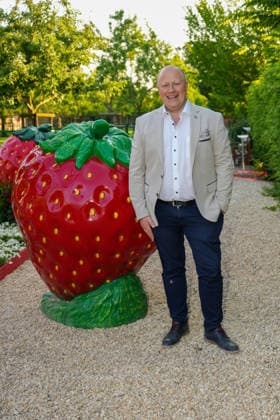 VIP-Abend im Gertrudenhof Erdbeerpark. Peter Zens beim VIP-Abend im Gertrudenhof Erdbeerpark am 08.05.2026 in Huerth. Hürth Gertrudenhof Erdbeerpark Nordrhein-Westfalen