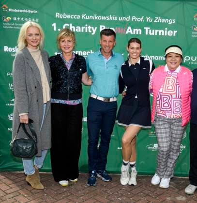ABB PROMIGOLF - Rebecca Kunikowski Nana Kuckuck Thomas Rupprath Rebecca Kunikwski Prof.Yu Zhang Gastgeberin - zu Gast - beim ersten Charity Promi-AM Golfrunier zu gunstemn von Kinderwohl Berlin und Geka e.V. auf dem Golf und Country Club am Motzener See in Mittenwalde Brandenburg am 09.05.2026 Brandenburg Deutschland