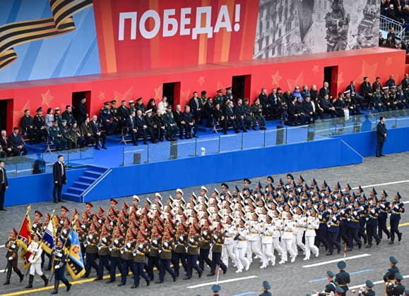 RUSSIA, MOSCOW - MAY 9, 2026: Service members with the Korean People s Army march in formation during a military parade in Red Square on Victory Day to mark 81 years since the victory of the Soviet Union over Nazi Germany in the Great Patriotic War, Eastern Front of World War II. Kristina Solovyova POOL TASS  92220459