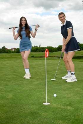 ABB PROMIGOLF - Klaudia mit K und Rebecca Kunikowski Gastgeberin beim ersten Charity Promi-AM Golfturnier zu gunstemn von Kinderwohl Berlin und Geka e.V. auf dem Golf und Country Club am Motzener See in Mittenwalde Brandenburg am 09.05.2026 Brandenburg Deutschland