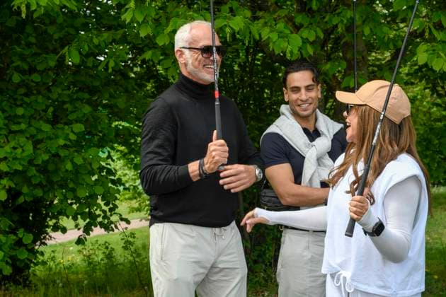 ABB PROMIGOLF - Simone Thomalla Freund Rene Merten Timor Uelker zu Gast beim ersten Charity Promi-AM Golfturnier zu gunstemn von Kinderwohl Berlin und Geka e.V. auf dem Golf und Country Club am Motzener See in Mittenwalde Brandenburg am 09.05.2026 Brandenburg Deutschland