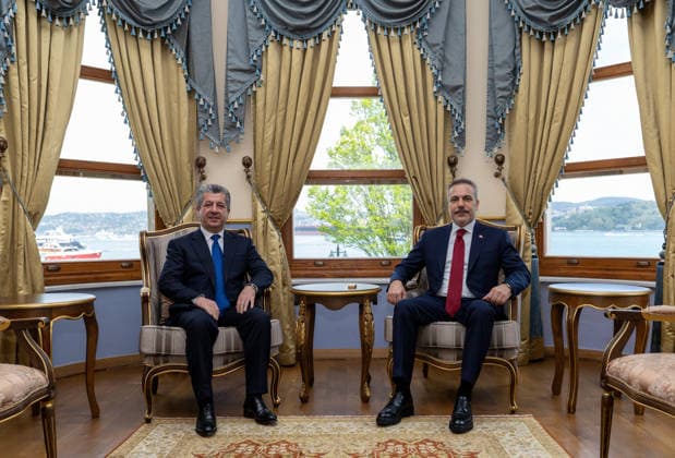 News Bilder des Tages Hakan Fidan - Masrour Barzani meeting in Istanbul ISTANBUL, TURKIYE - MAY 09: Turkish Foreign Minister Hakan Fidan meets with Masrour Barzani, Prime Minister of Iraq’s Kurdish Regional Government (KRG), in Istanbul, Turkiye on May 09, 2026. Murat Gok Anadolu Istanbul Turkey. Editorial use only. Please get in touch for any other usage.  Copyright: x2026xAnadoluxMuratxGokx