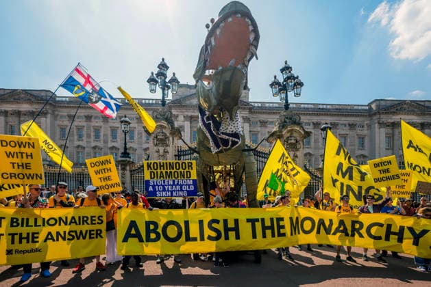 News Bilder des Tages . 09 05 2026. London, United Kingdom. Republic Day Protest. Republic Day Protest, with rally at Trafalgar Square followed by march to Buckingham Palace.  xMartynxWheatleyx xi-Imagesx IIM-26755-0028