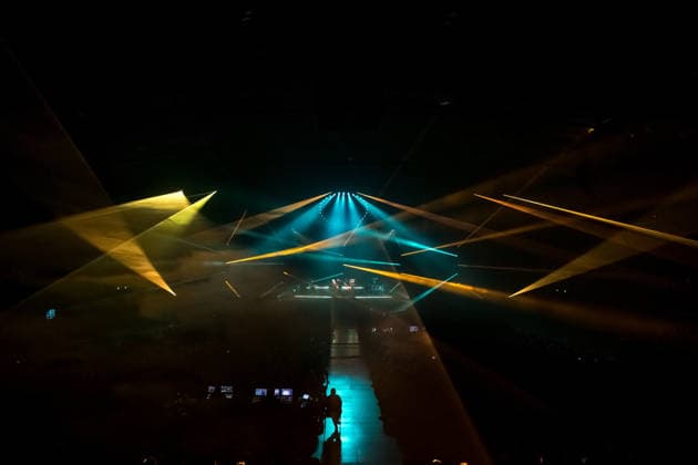 Christopher von Deylen alias Schiller während des Auftaktkonzerts der EUPHORIA In Surround Sound Die Arena Tour 2026 am 9. Mai 2026 in der QUARTERBACK Immobilien ARENA in Leipzig. Die aktuelle Tournee präsentiert das neue Album Euphoria mit immersiver Licht- und Surround-Show. Schiller 2026