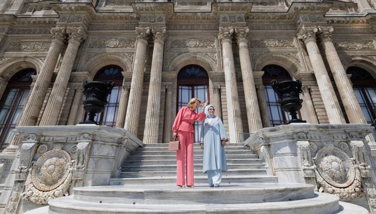 Queen Mathilde of Belgium and Turkish First Lady Emine Erdogan meet in Istanbul, on the first day of a Belgian economic mission to Turkey, on Sunday 10 May 2026. The Queen of the Belgians is visiting Turkey from 10 to 14 May.  POOLxBENOITxDOPPAGNE 173395403