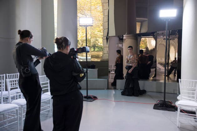 AUSTRALIAN FASHION WEEK, Models prepare backstage ahead of the Toni Maticevski Runway Show during AFC Australian Fashion Week at the Collider, in Sydney, Monday, May 11, 2026. ( NO ARCHIVING SYDNEY NEW SOUTH WALES AUSTRALIA  Copyright: xANNAxKUCERAx 20260511153104616765