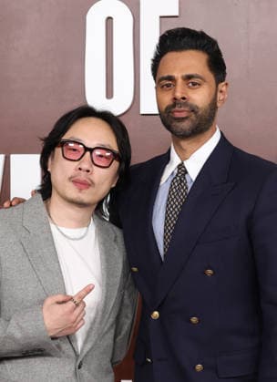 Los Angeles CA May 10: Jimmy O. Yang, Hasan Minhaj at The Roast Of Kevin Hart Red Carpet At Netflix Is A Joke Fest held at The Kia Forum in Los Angeles, CA. on May 10, 2026 Credit: AdMedia Los Angeles USA  - ZUMAa123 20260510_zaa_a123_194 Copyright: xADx