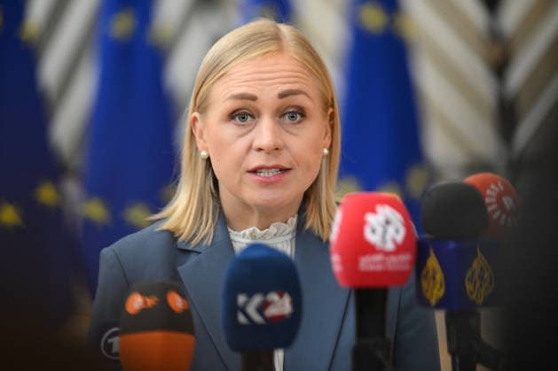 Foreign Affairs Council in Brussels BRUSSELS, BELGIUM - MAY 11: Finnish Foreign Minister Elina Valtonen speaks to press ahead of Foreign Affairs Council which will focus on Western Balkans, Ukraine and Syria, in Brussels, Belgium on May 11, 2026. Dursun Aydemir Anadolu Brussels Belgium. Editorial use only. Please get in touch for any other usage.  Copyright: x2026xAnadoluxDursunxAydemirx