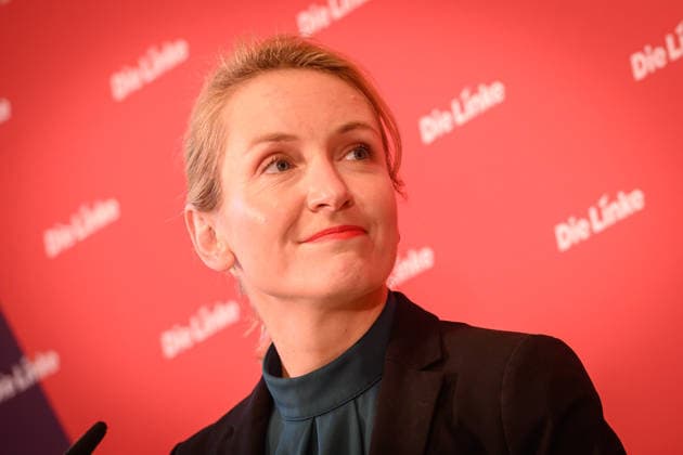Berlin, Pressekonferenz Die Linke mit Ines Schwerdtner Pressekonferenz der Partei Die Linke mit Ines Schwerdtner (Ko-Vorsitzende Die Linke) zu aktuellen politischen Themen am 11.05.2026 im Karl-Liebknecht-Haus in Berlin. Berlin Karl-Liebknecht-Haus Berlin Deutschland