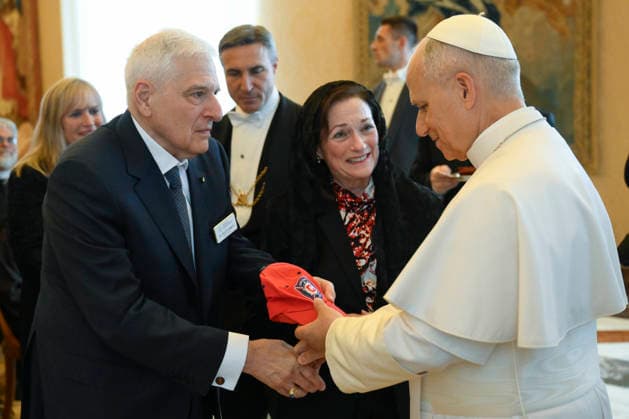 ITALY - POPE LEO XIV RECEIVES MEMBERS OF THE BOARD OF THE VATICAN OBSERVATORY FOUNDATION DURING A PRIVATE AUDIENCE IN THE VATICAN - 2026 5 11 Italy,Vatican,Rome 2026 5 11 Pope Leo XIV receives Members of the Board of the Vatican Observatory Foundation during a private audience in The Vatican. EDITORIAL USE ONLY - NO BOOKS Copyright: xVATICANxMEDIAx