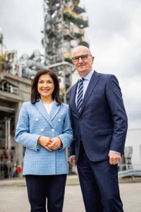Bundeswirtschaftsministerin Katherina Reiche (CDU) besucht gemeinsam mit Brandenburgs Ministerpraesident Dietmar Woidke (SPD) die PCK Raffinerie in Schwedt, 11.05.2026. Fotografiert im Auftrag des BMWE Schwedt Deutschland *** Federal Economics Minister Katherina Reiche CDU visits the PCK refinery in Schwedt together with Brandenburgs State Premier Dietmar Woidke SPD, 11 05 2026 Photographed on behalf of the BMWE Schwedt Germany Copyright: xJulianexSonntag BMWEx