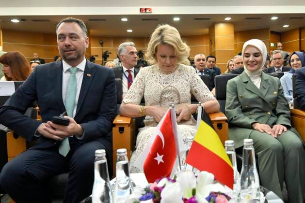 Queen Mathilde Attends 2026 Turkey Economic Mission ISTANBUL, TURKEY - MAY 11: Maxime Prevot (Les Engages), Deputy Prime Minister and Minister of Foreign Affairs foreign of Federal Government and Queen Mathilde of Belgium pictured attending The business world and entrepreneurship as drivers of women s empowerment during the Belgian Economic Mission to the Republic of Turkey on May 11, 2026 in Istanbul, Turkey, 11 05 2026 Istanbul Turkey  Copyright: xPhilipxReynaersx